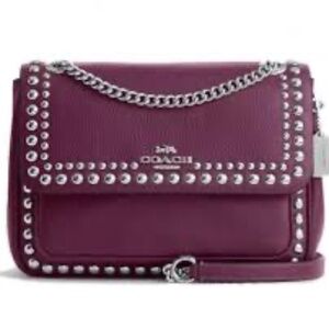 NWT Coach Klare Crossbody 25 Deep Berry Rivets